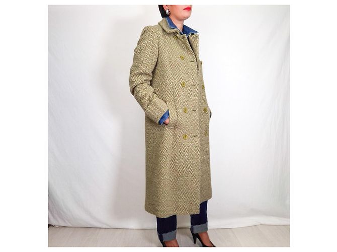 Abrigo Weekend Max Mara verde espiga cruzado - vista 13