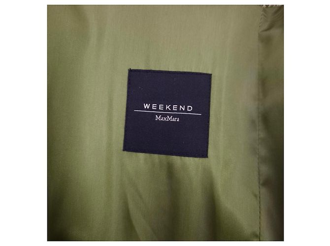 Abrigo Weekend Max Mara verde espiga cruzado - vista 3