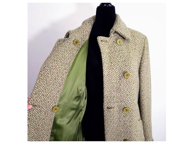 Abrigo Weekend Max Mara verde espiga cruzado - vista 6