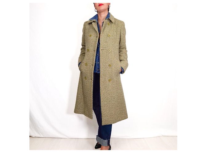 Abrigo Weekend Max Mara verde espiga cruzado - vista 9