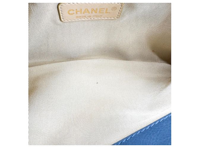 Chanel CC Crown Flap Quilted Leather Small Azul - vista 5