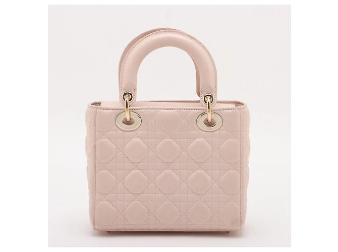 Christian Dior Lady Dior Iridescent Cannage Quilt Lambskin Medium Rosa - vista 2