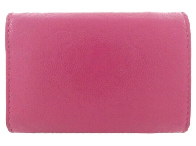 Cartera tri-fold Chanel AP0116 de piel de becerro granulada rosa - vista 2