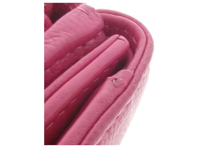 Cartera tri-fold Chanel AP0116 de piel de becerro granulada rosa - vista 4