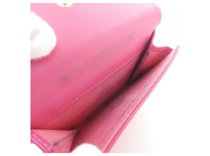Cartera tri-fold Chanel AP0116 de piel de becerro granulada rosa - vista 8