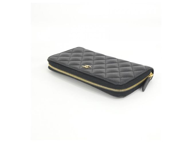 Chanel Timeless Classic Line AP0242 Geldbörse Schwarz Bordeaux - Ansicht 3