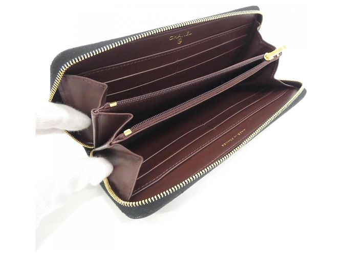 Chanel Timeless Classic Line AP0242 Geldbörse Schwarz Bordeaux - Ansicht 6