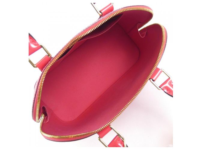 Borsa Louis Vuitton Vernis Alma PM Rosa - vista 7