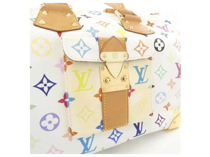 Louis Vuitton Multicolor Speedy Boston Bag Weiß - Ansicht 5