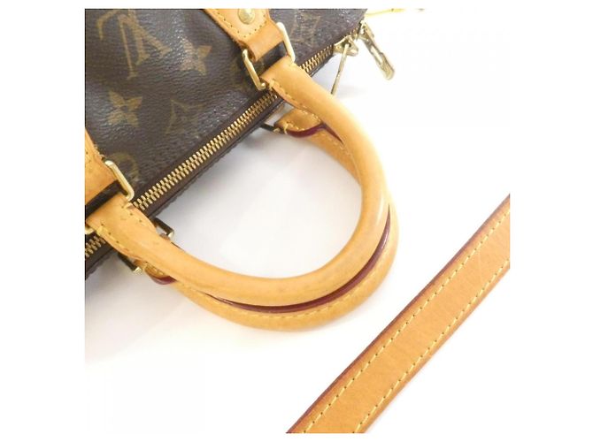 Borsa Boston Louis Vuitton Monogram Speedy Bandoulière Marrone - vista 5