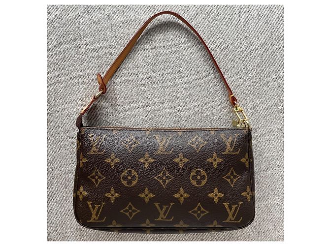 Louis Vuitton Monogram Pochette Accessoires Handtasche Braun Monogramm - Ansicht 3