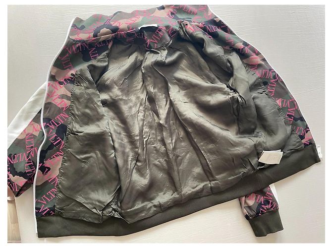 Valentino VLTN Camouflage Trainingsjacke Braun Pink Weiß Grün - Ansicht 6