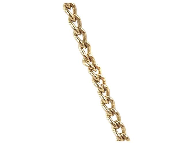 Pendente quadrato Chanel CC in metallo con cristalli D'oro - vista 5