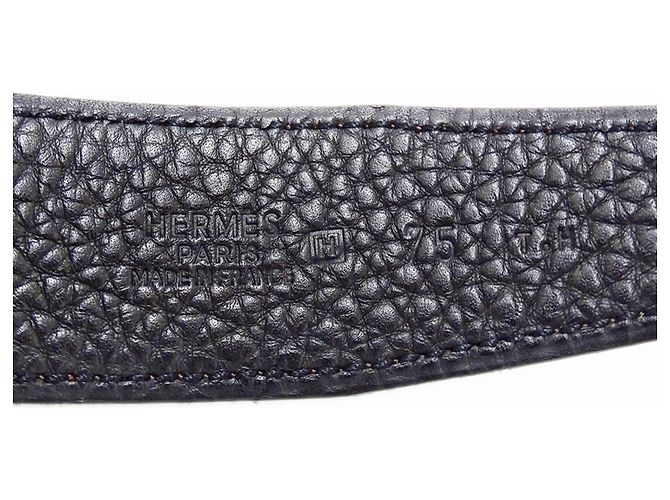Hermès Cintura in pelle reversibile da uomo Hermes HERMES Nero Marrone scuro - vista 5