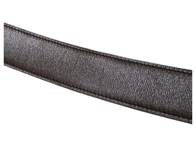 Hermès Cintura in pelle reversibile da uomo Hermes HERMES Nero Marrone scuro - vista 6
