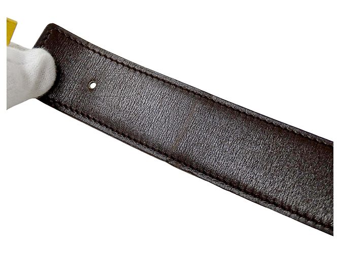 Hermès Cintura in pelle reversibile da uomo Hermes HERMES Nero Marrone scuro - vista 8