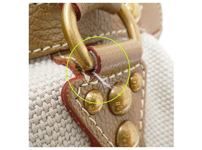 Sac à main Louis Vuitton Canvas Beige Jaune - vue 10