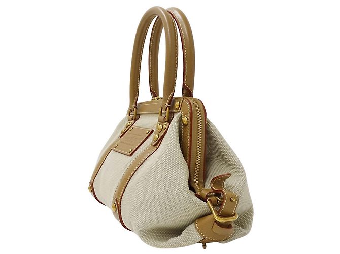 Sac à main Louis Vuitton Canvas Beige Jaune - vue 4