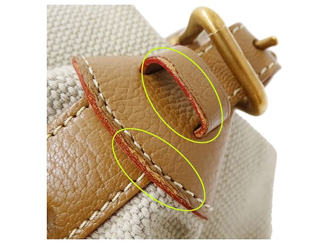 Sac à main Louis Vuitton Canvas Beige Jaune - vue 8