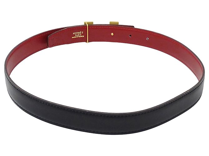 Hermès Hermes Mini Constance Wendelgürtel Schwarz Rot - Ansicht 3
