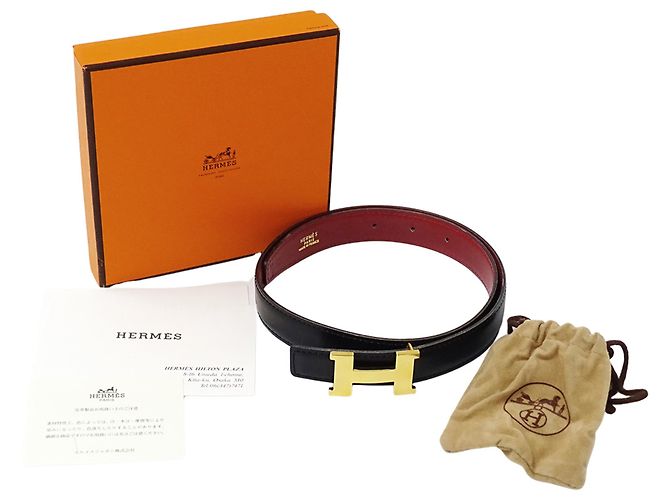 Hermès Hermes Mini Constance Wendelgürtel Schwarz Rot - Ansicht 8