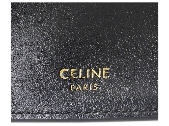 Céline Cartera tri-fold para mujer Celine Negro - vista 5