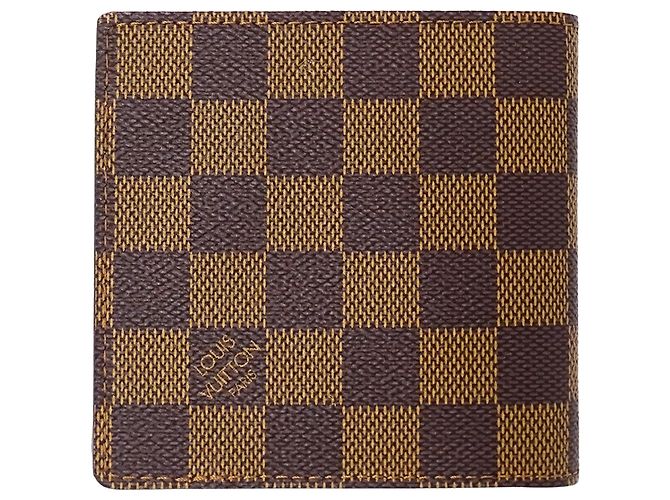 Portafoglio bi-fold da uomo Louis Vuitton Damier Marrone Damier ebene - vista 2