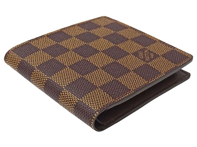 Portafoglio bi-fold da uomo Louis Vuitton Damier Marrone Damier ebene - vista 3