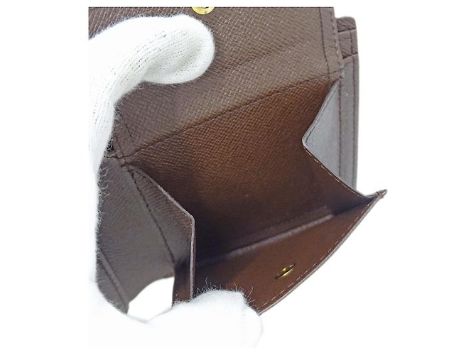 Portafoglio bi-fold da uomo Louis Vuitton Damier Marrone Damier ebene - vista 7