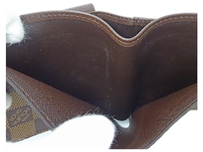 Portafoglio bi-fold da uomo Louis Vuitton Damier Marrone Damier ebene - vista 8