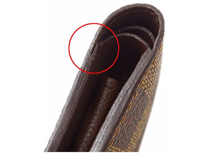 Portafoglio bi-fold da uomo Louis Vuitton Damier Marrone Damier ebene - vista 9