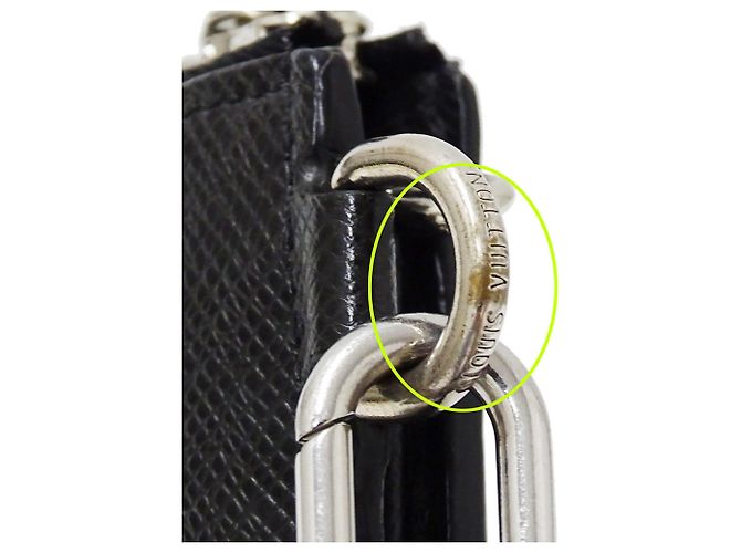 Louis Vuitton Long Bi-Fold Wallet in Taiga Leather Black Grey - view 11
