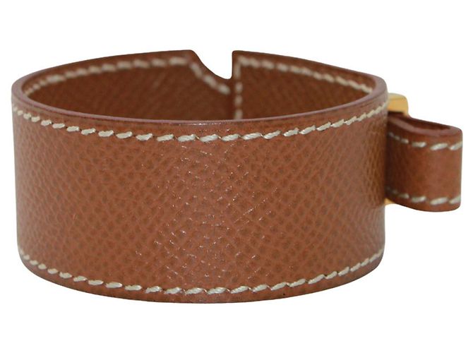 Hermès Hermes HERMES Bracciale Artemis - Pelle Gold Brown Marrone - vista 3