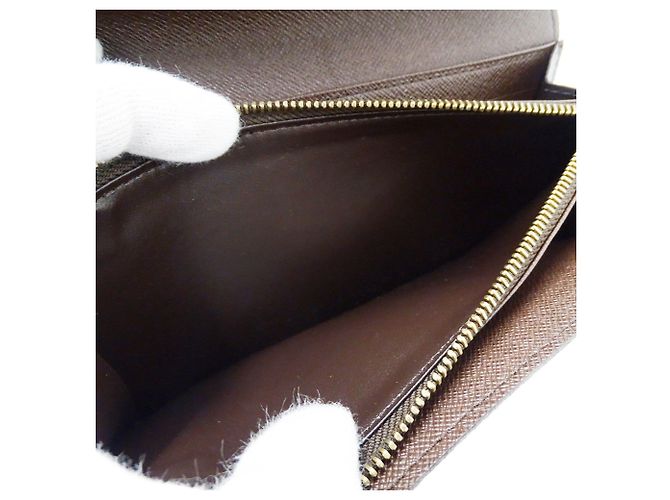 Sarah Cartera larga Louis Vuitton marrón Castaño - vista 8