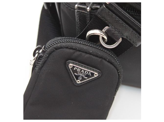 Sac à main en nylon noir pour homme Prada - vue 6