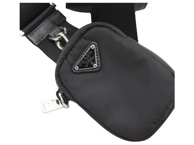 Sac à main en nylon noir pour homme Prada - vue 7