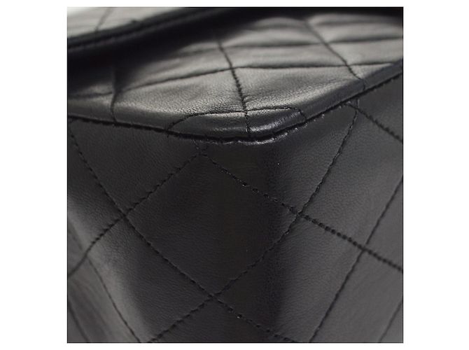 Chanel Vintage Classic Single Flap Quilted Lambskin Medium Nero - vista 7
