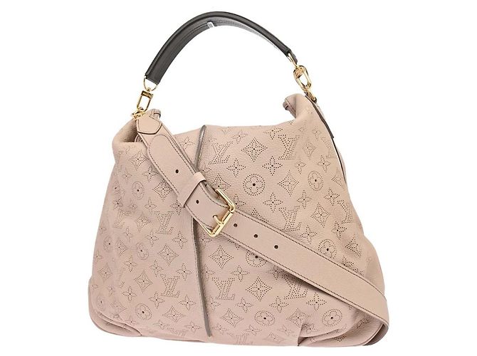 Louis Vuitton Selene Mahina Leather MM Bege - vista 2