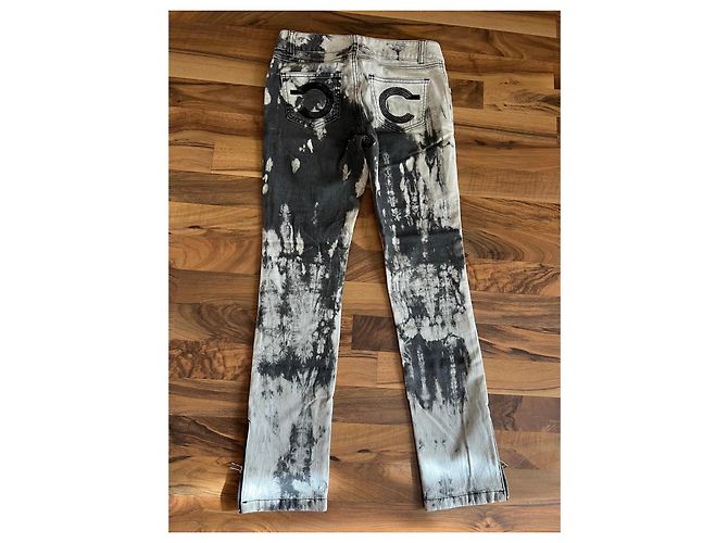 Autre Marque Jeans Class Roberto Cavalli Tie-Dye Nero Bianco Grigio - vista 2