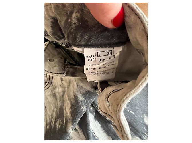 Autre Marque Jeans Class Roberto Cavalli Tie-Dye Nero Bianco Grigio - vista 5