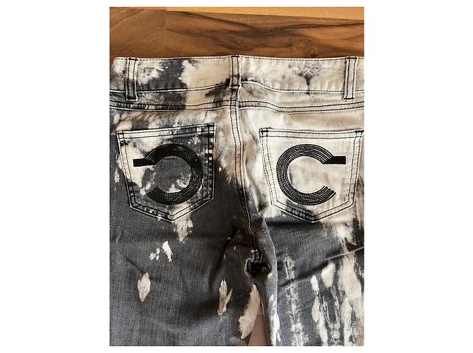 Autre Marque Jeans Class Roberto Cavalli Tie-Dye Nero Bianco Grigio - vista 8