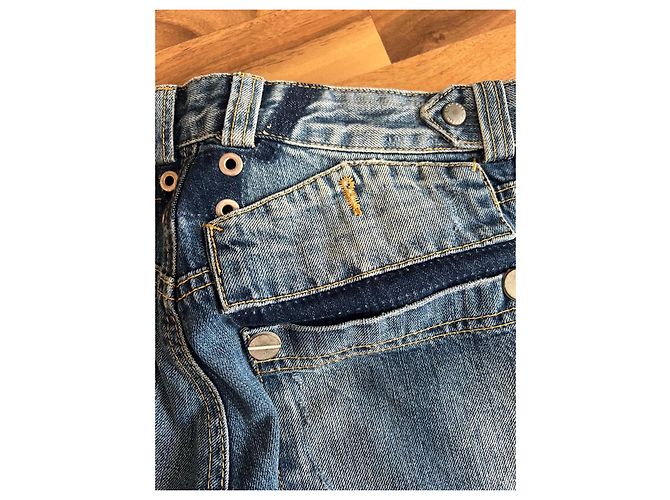 Frankie Morello Distressed Blue Denim Jeans - view 6