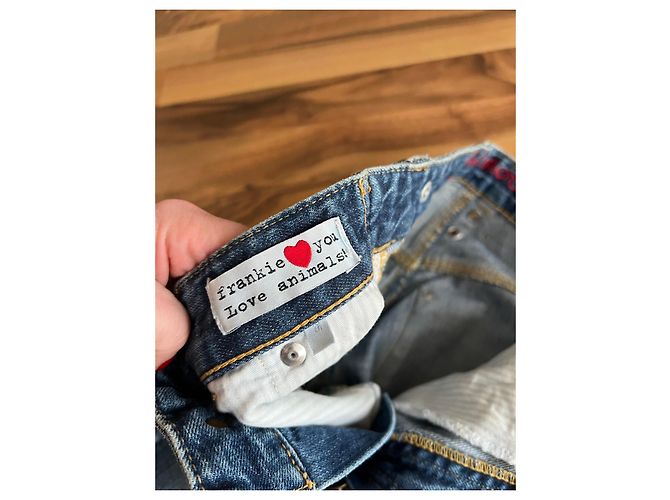 Frankie Morello Distressed Blue Denim Jeans - view 8