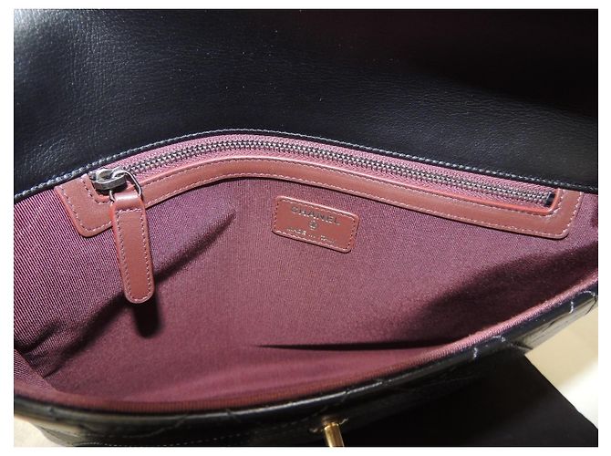 Chanel Clutch XL Couro Matelassê Preto - vista 6