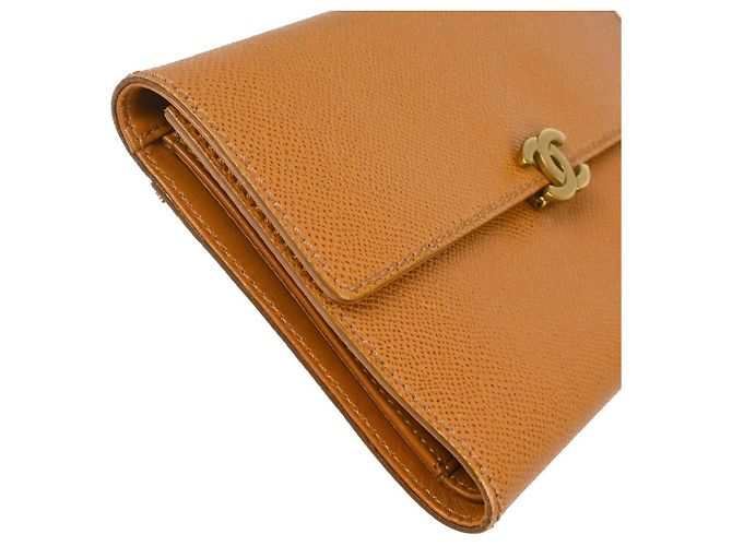 Chanel Trifold Caviar Long Marrone - vista 5
