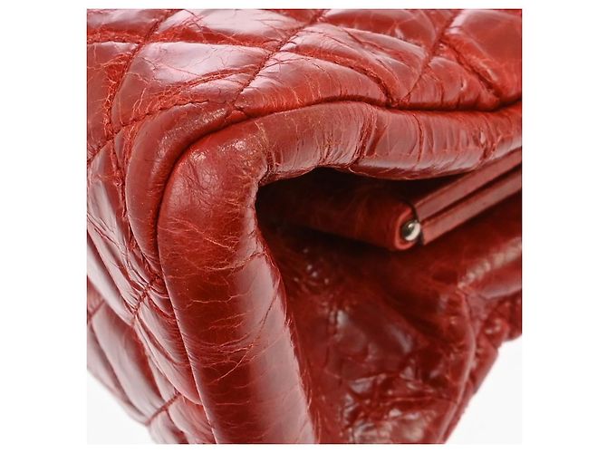 Chanel Just Mademoiselle en cuir de veau matelassé Medium Rouge - vue 6