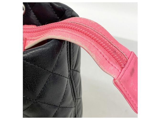 Bolso Tote Chanel Cambon de Piel de Cordero Negro - vista 9