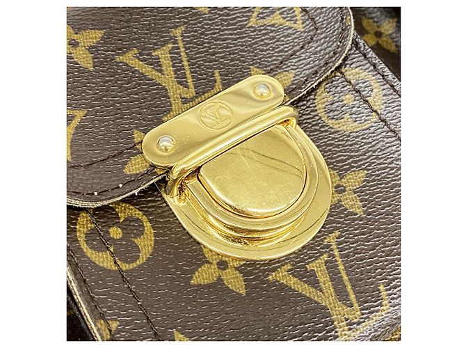 Borsa Louis Vuitton Monogram Manhattan PM Marrone - vista 13