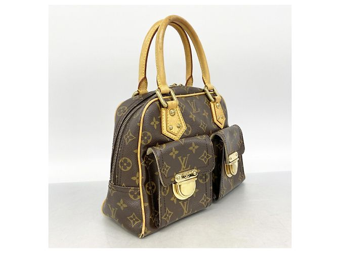 Borsa Louis Vuitton Monogram Manhattan PM Marrone - vista 2