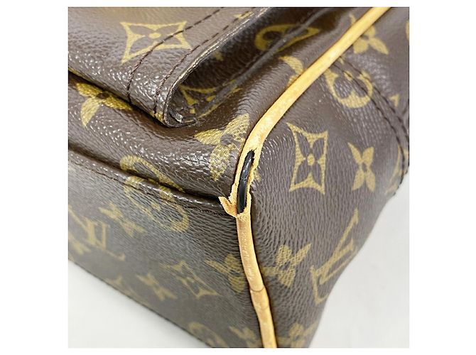 Borsa Louis Vuitton Monogram Manhattan PM Marrone - vista 6